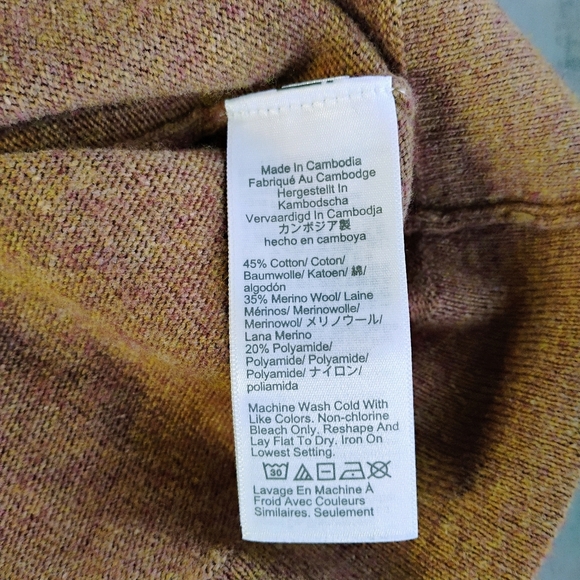 J Crew Teddie Merino Wool Pullover Sweater Brown Tan Minimalist Plus Size 2X - Picture 7 of 10